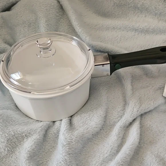 Princess House Nouveau White Cookware 2 Pots - Picture 5 of 8